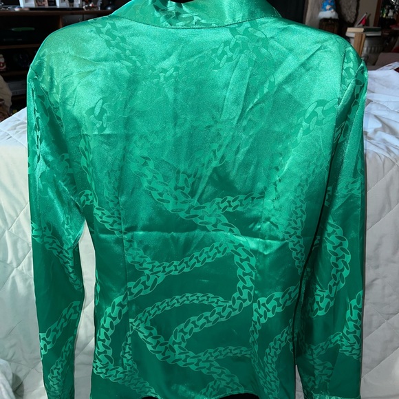 Anthropologie Madison d’Amélie Faux Wrap Tie Blouse - Picture 5 of 11